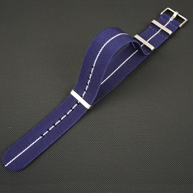 Washable Elastic Nylon Watchband For Seiko 60s French Troops Parachute Bag Nato Strap 18mm 20mm 22mm Outdoor waterproof bracelet