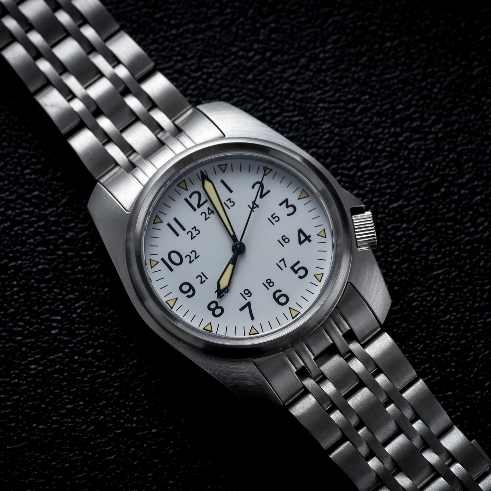 Aimimo Luxury Pilot W/ Saphire Crystal (Quartz)