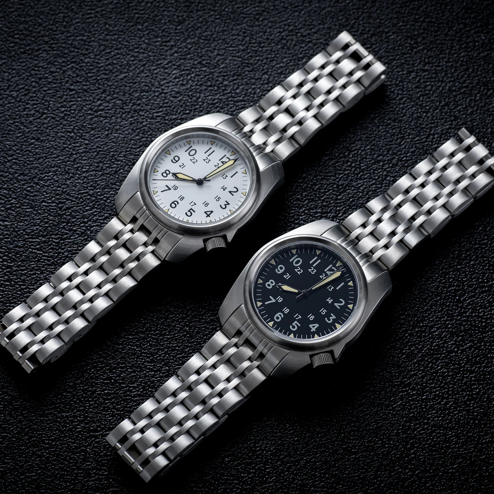Aimimo Luxury Pilot W/ Saphire Crystal (Quartz)
