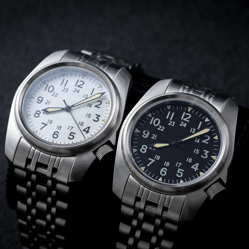 Aimimo Luxury Pilot W/ Saphire Crystal (Quartz)